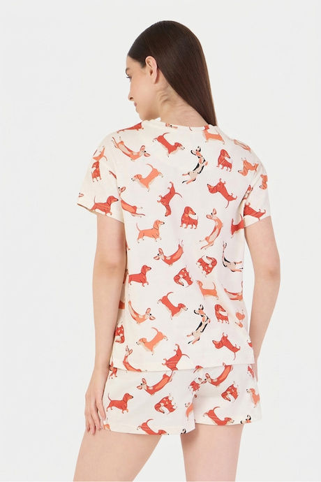 Sweet Dreams Animal Printed Short Set - Swan White — image 2